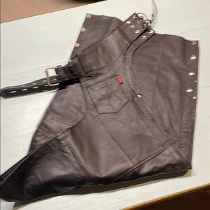 Black Leather Chaps